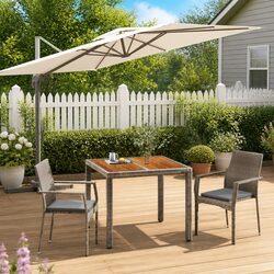 Specifications of Outdoor Garden Dining Set 3 Piece Grey