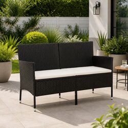 Specifications of 3-Seater Garden Sofa: Poly Rattan, Steel Frame