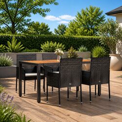 Specifications of the 5 Piece Garden Dining Set - Black