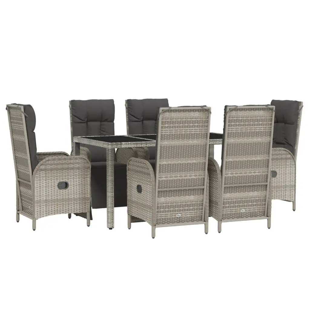 7-Piece Garden Dining Set in Grey
