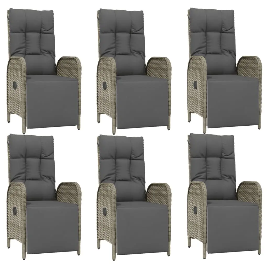 7-Piece Garden Dining Set in Grey