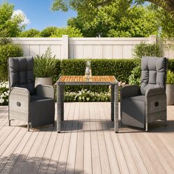 Detailed Specifications of 3-Piece Garden Dining Set