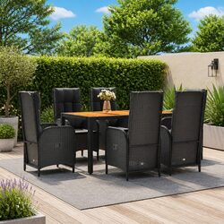 7 Piece Garden Dining Set: Dimensions and Materials