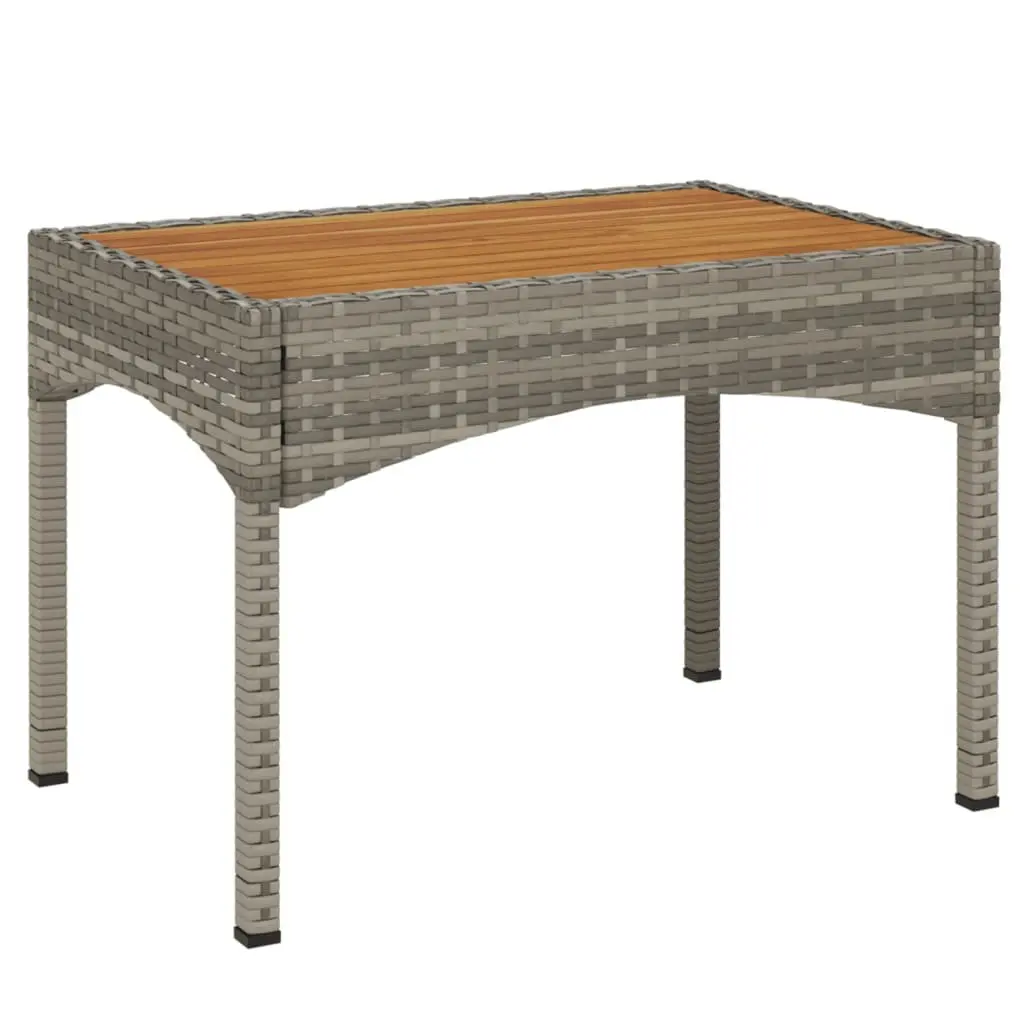 Garden Dining Set Outdoor Use 4 Piece Grey Poly Rattan Chairs Table