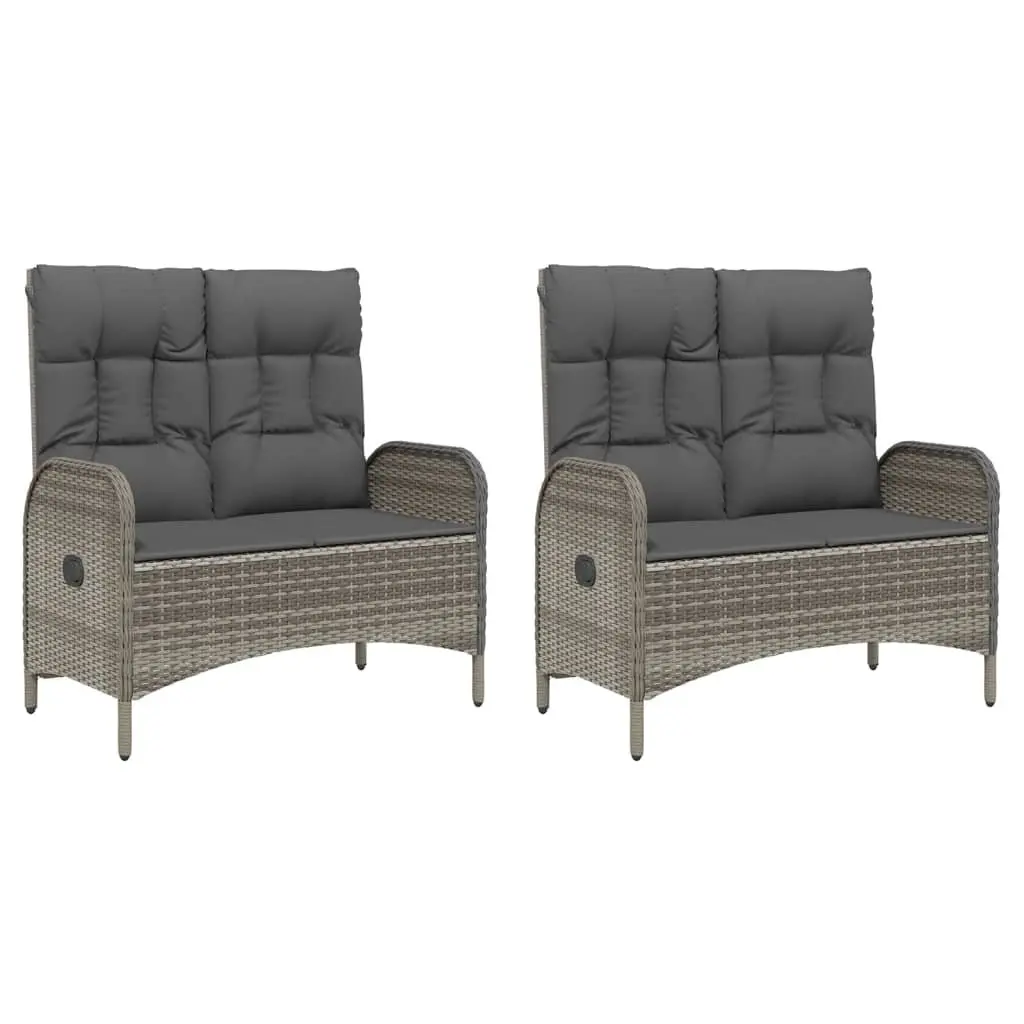 5 Piece Garden Dining Set Outdoor Furniture Grey Poly Rattan Table Chairs