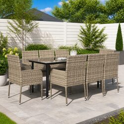 9-Piece Outdoor Dining Set: Dimensions & Specs Included