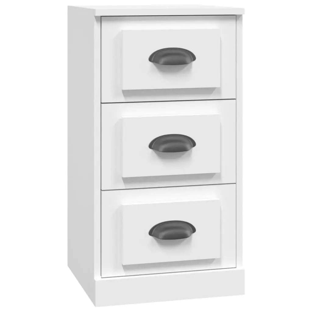 3-Piece White Engineered Wood Sideboard Storage Set