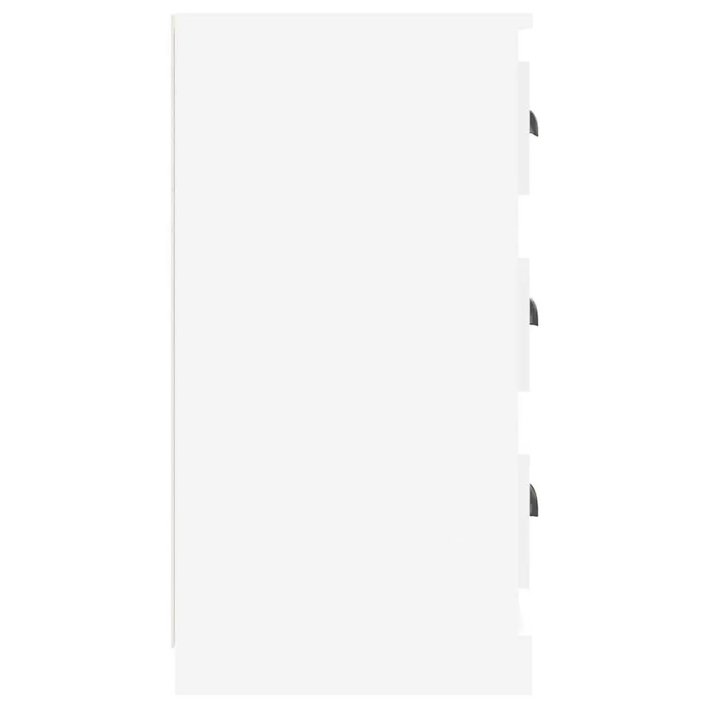 Sideboards Set of 2 Home Storage High Gloss White Engineered Wood