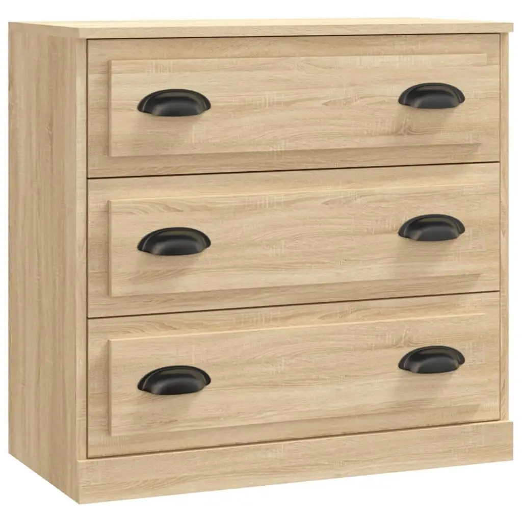 2-Piece Brown Engineered Wood Storage Sideboard Set