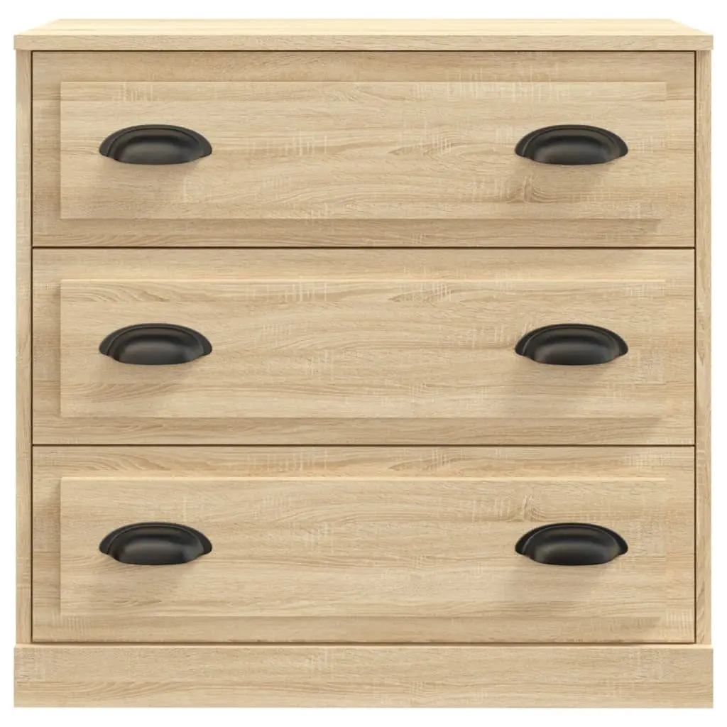 2-Piece Brown Engineered Wood Storage Sideboard Set
