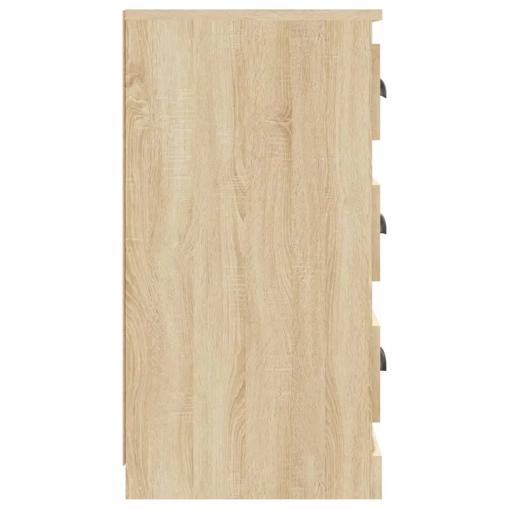 2-Piece Brown Engineered Wood Storage Sideboard Set
