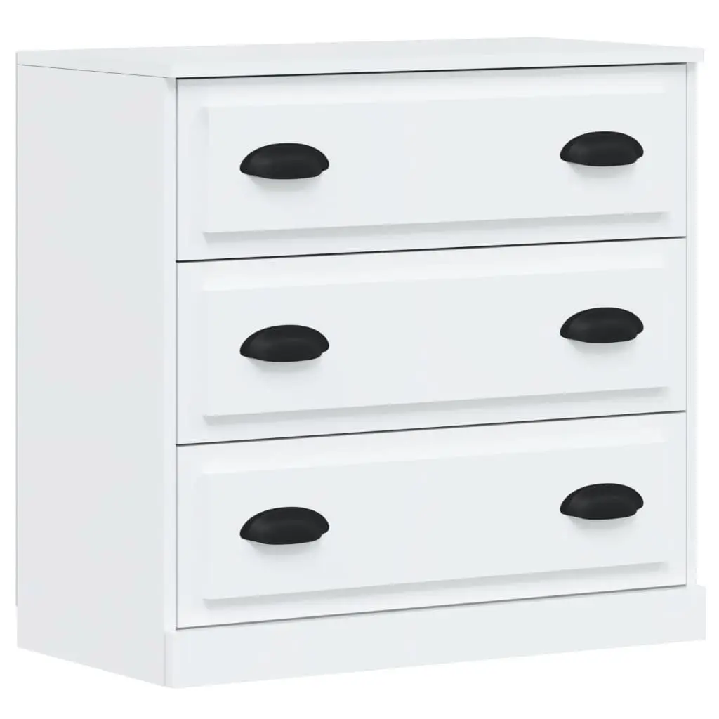 White High Gloss Sideboards 3 Piece Set Storage Cabinet Buffet Furniture