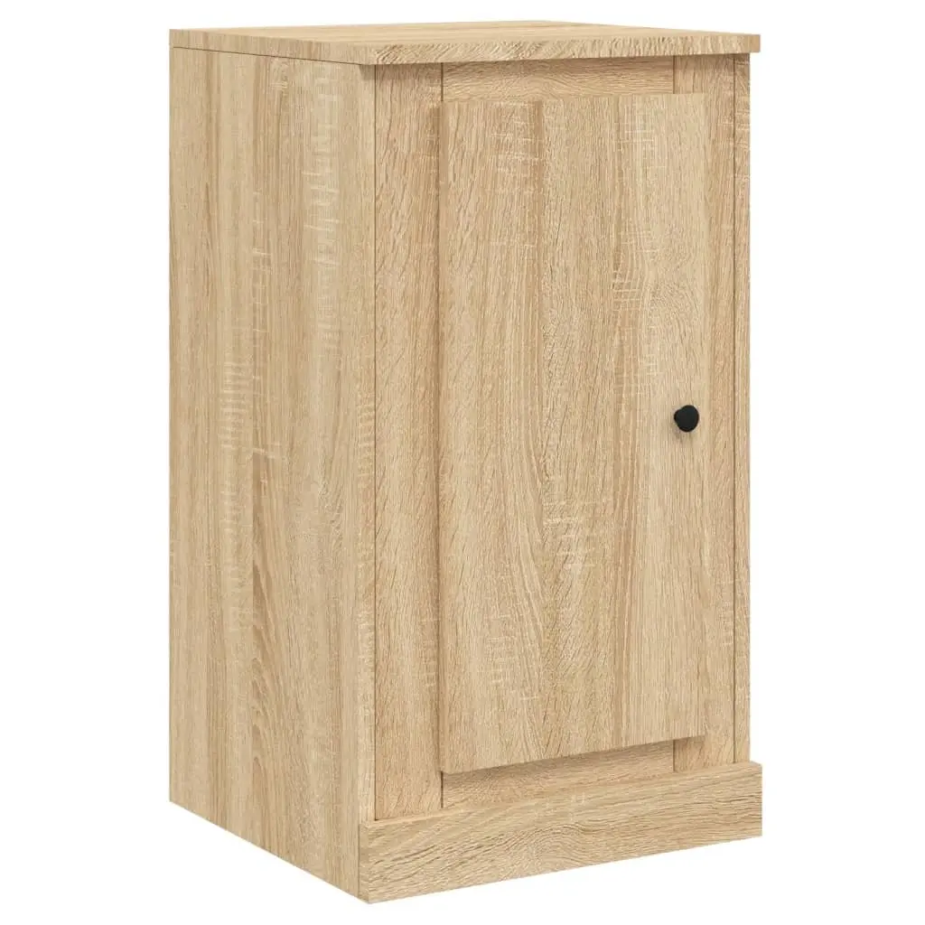 3 Piece Sideboard Set for Home Storage and Display in Brown Engineered Wood