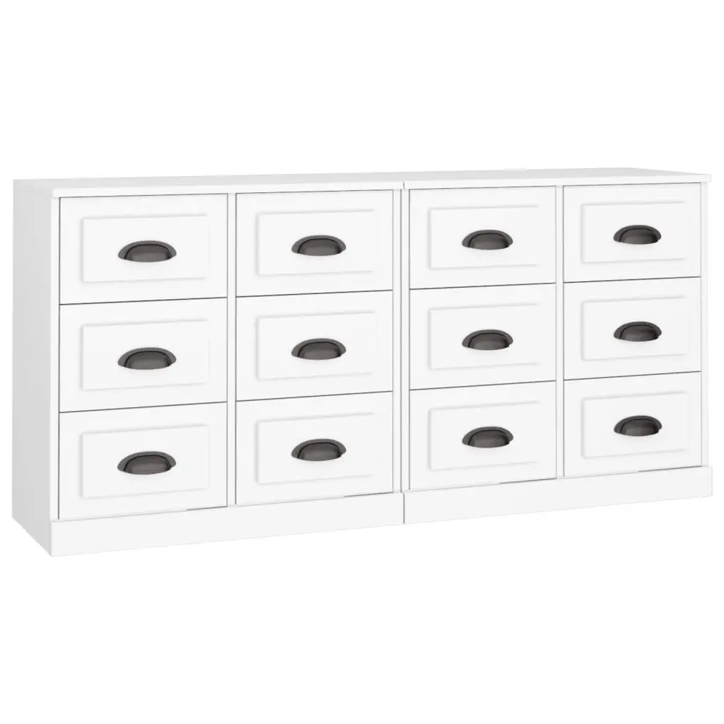 White Engineered Wood Sideboard Cabinets