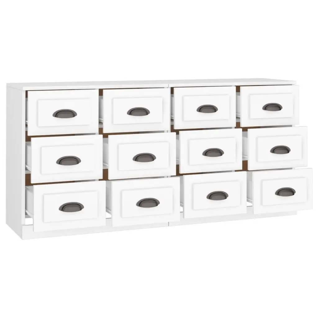 White Engineered Wood Sideboard Cabinets