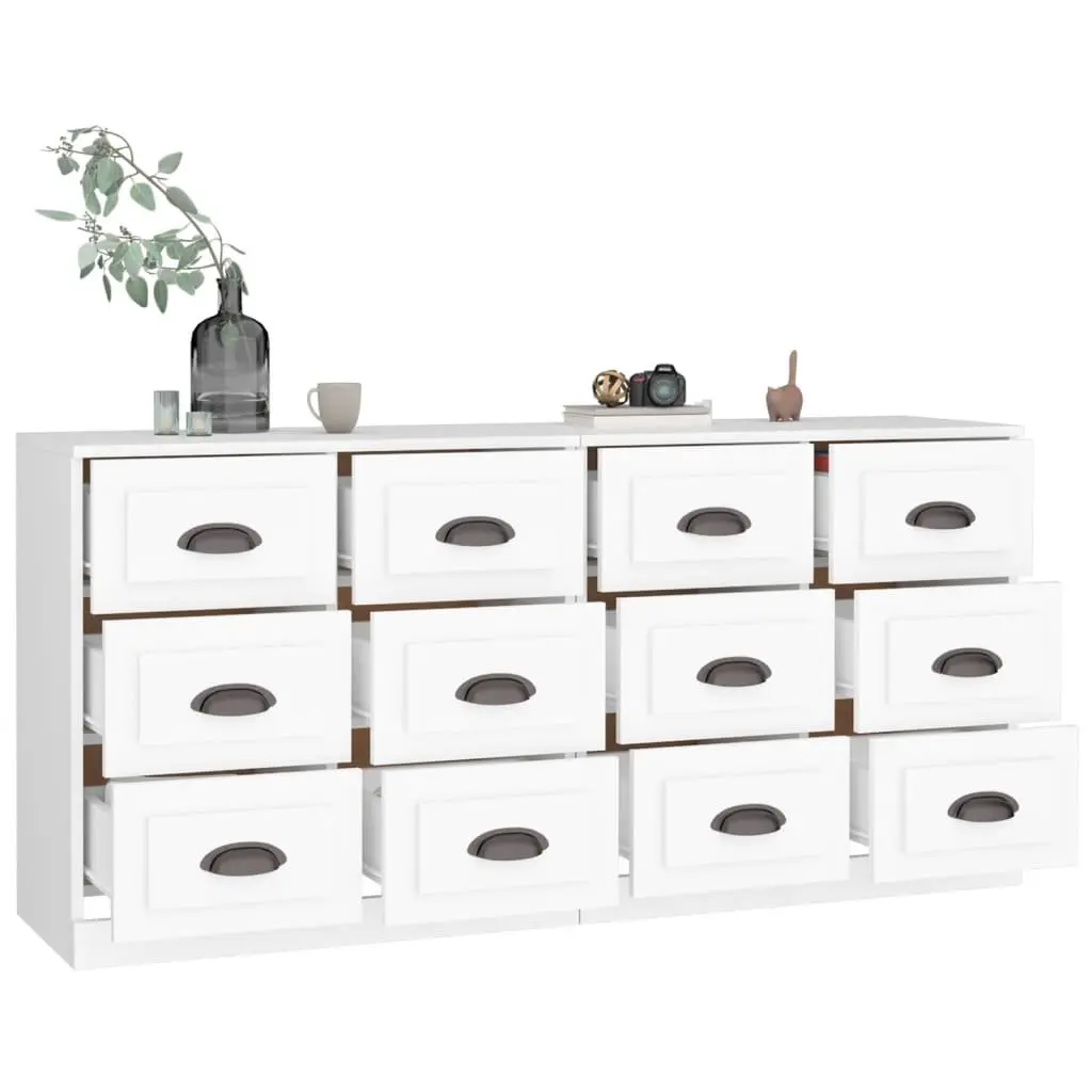 White Engineered Wood Sideboard Cabinets