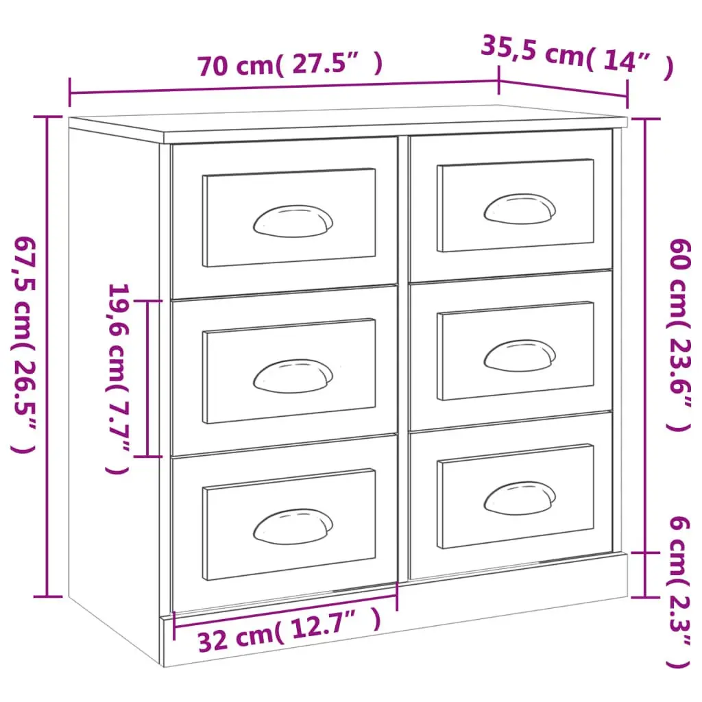 White Engineered Wood Sideboard Cabinets