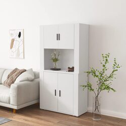 Engineered Wood White Highboard Storage Dimensions