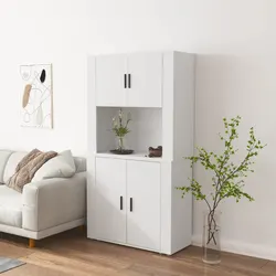 Engineered Wood White Highboard Storage Dimensions