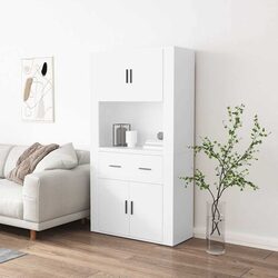 Engineered Wood Highboard Wall Cabinet with Ample Storage