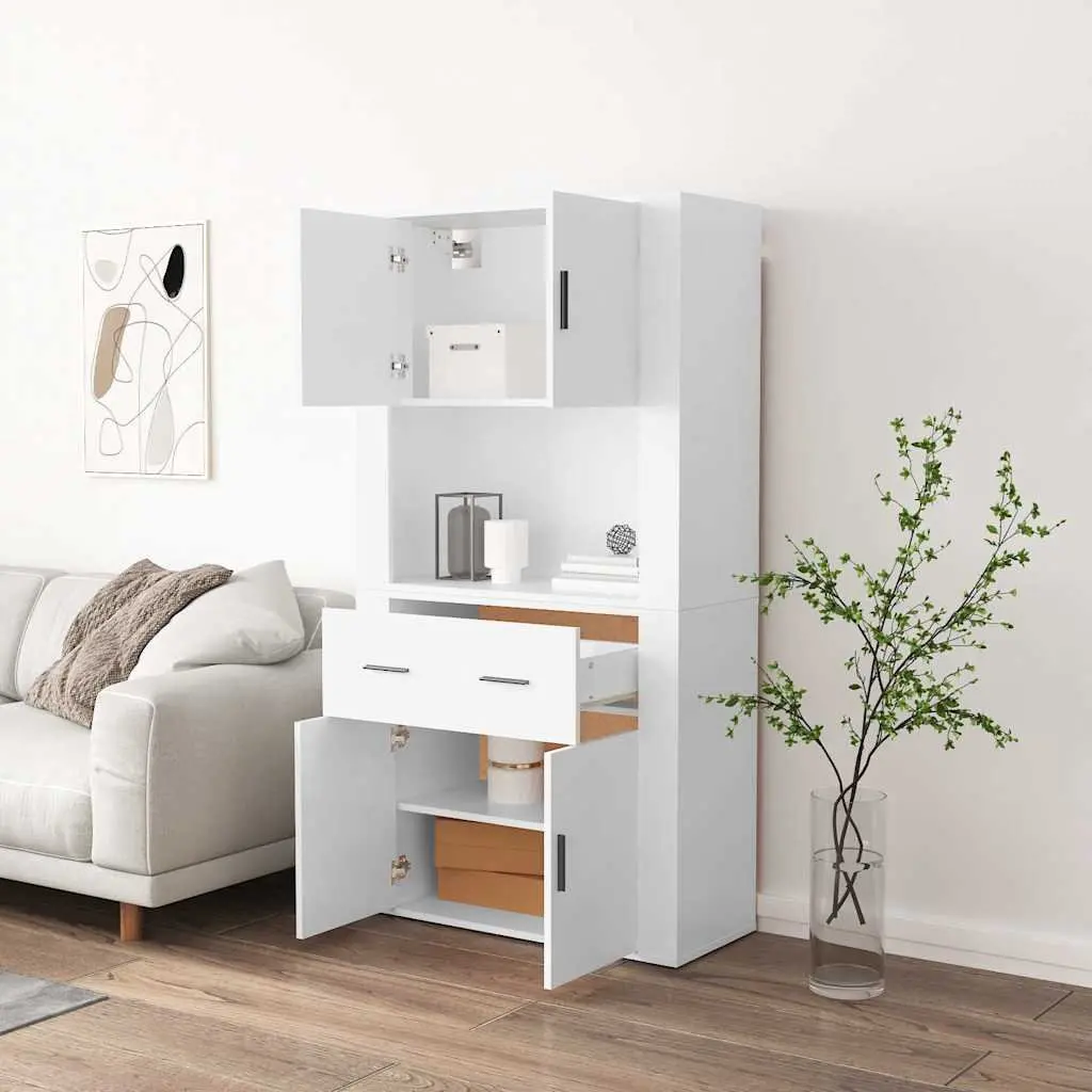 Engineered Wood Highboard Wall Cabinet with Ample Storage