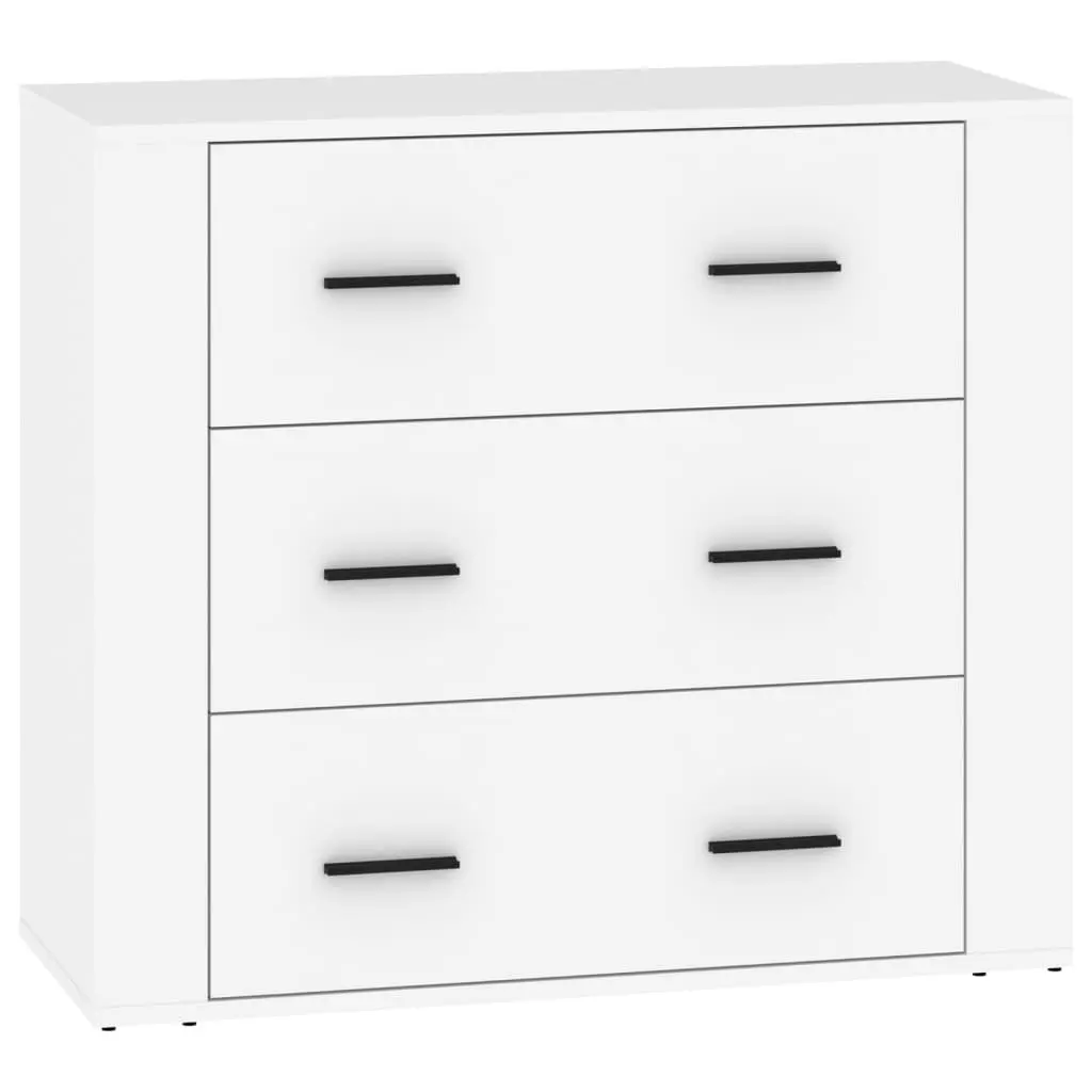 White Sideboards Storage Cabinets Set