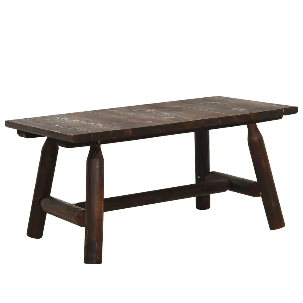4 Piece Garden Lounge Set Outdoor Use Solid Wood Spruce Chairs Bench Table