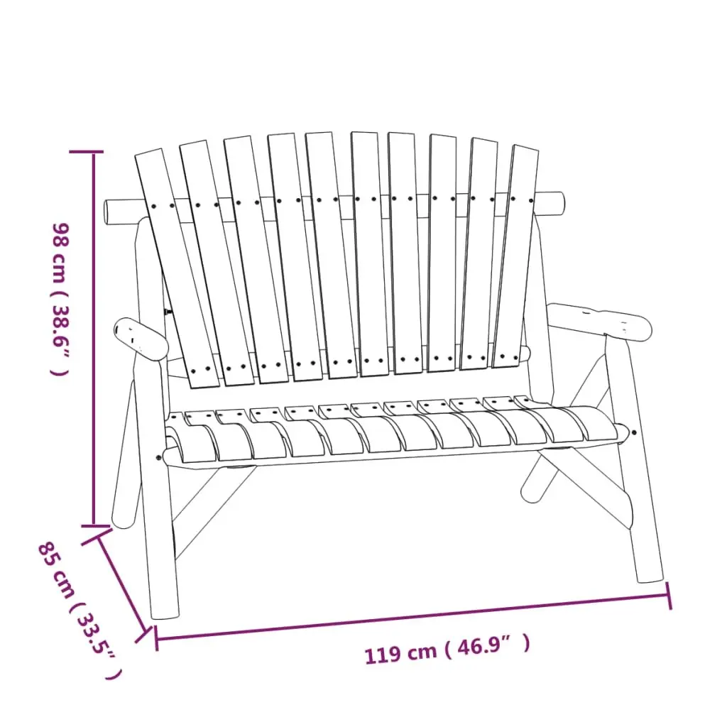4 Piece Garden Lounge Set Outdoor Use Solid Wood Spruce Chairs Bench Table