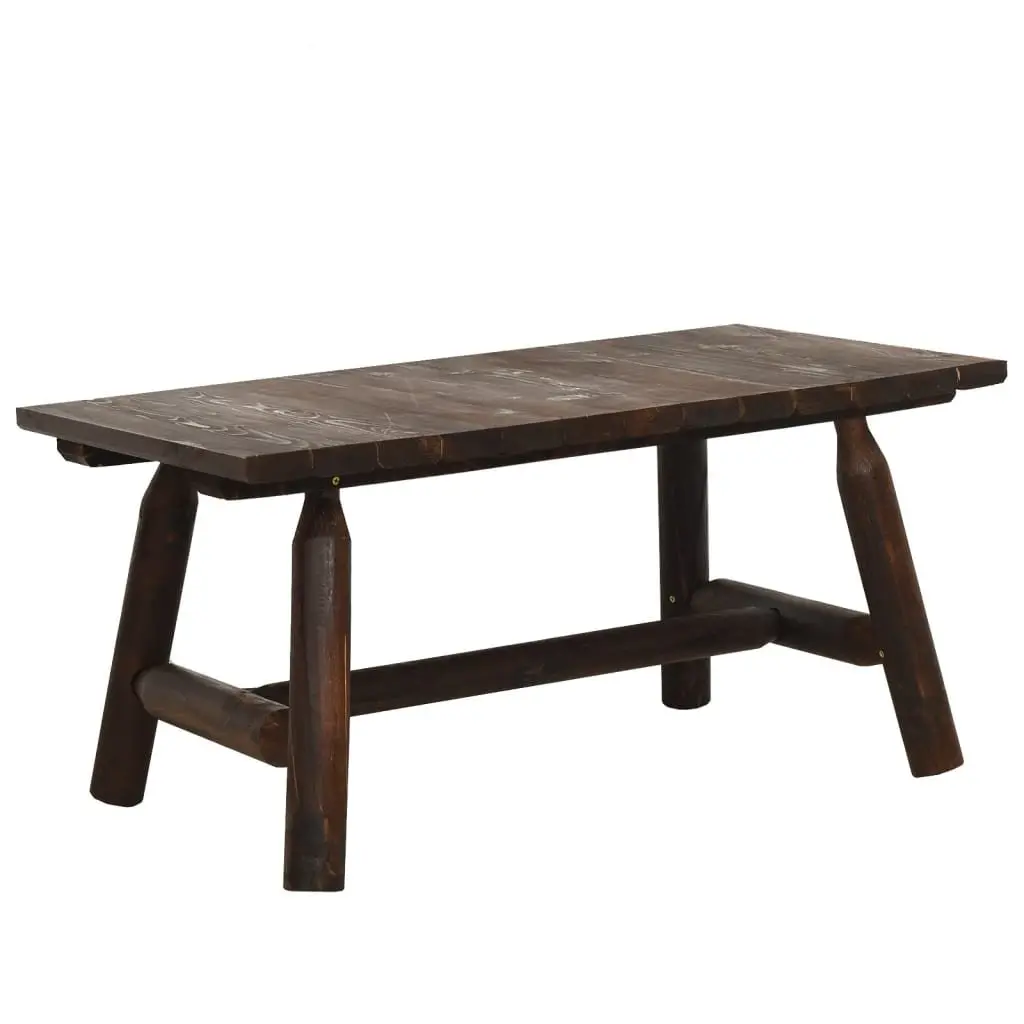 5 Piece Garden Lounge Set Solid Spruce Wood Outdoor Furniture Brown Adirondack