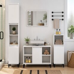 3 Piece White Bathroom Furniture Set - Specs and Features