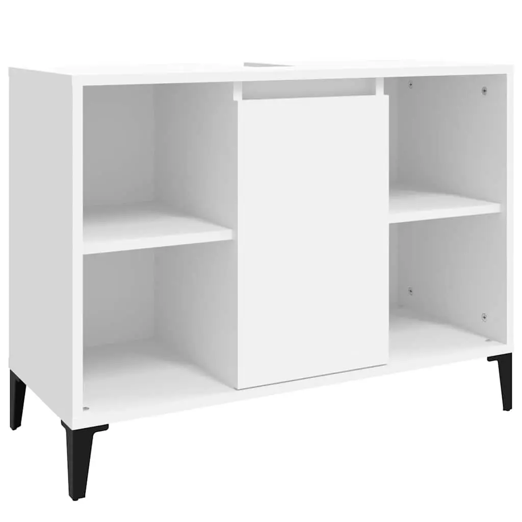 3 Piece Bathroom Furniture Set White Storage Cabinet Vanity Unit Sink Organizer