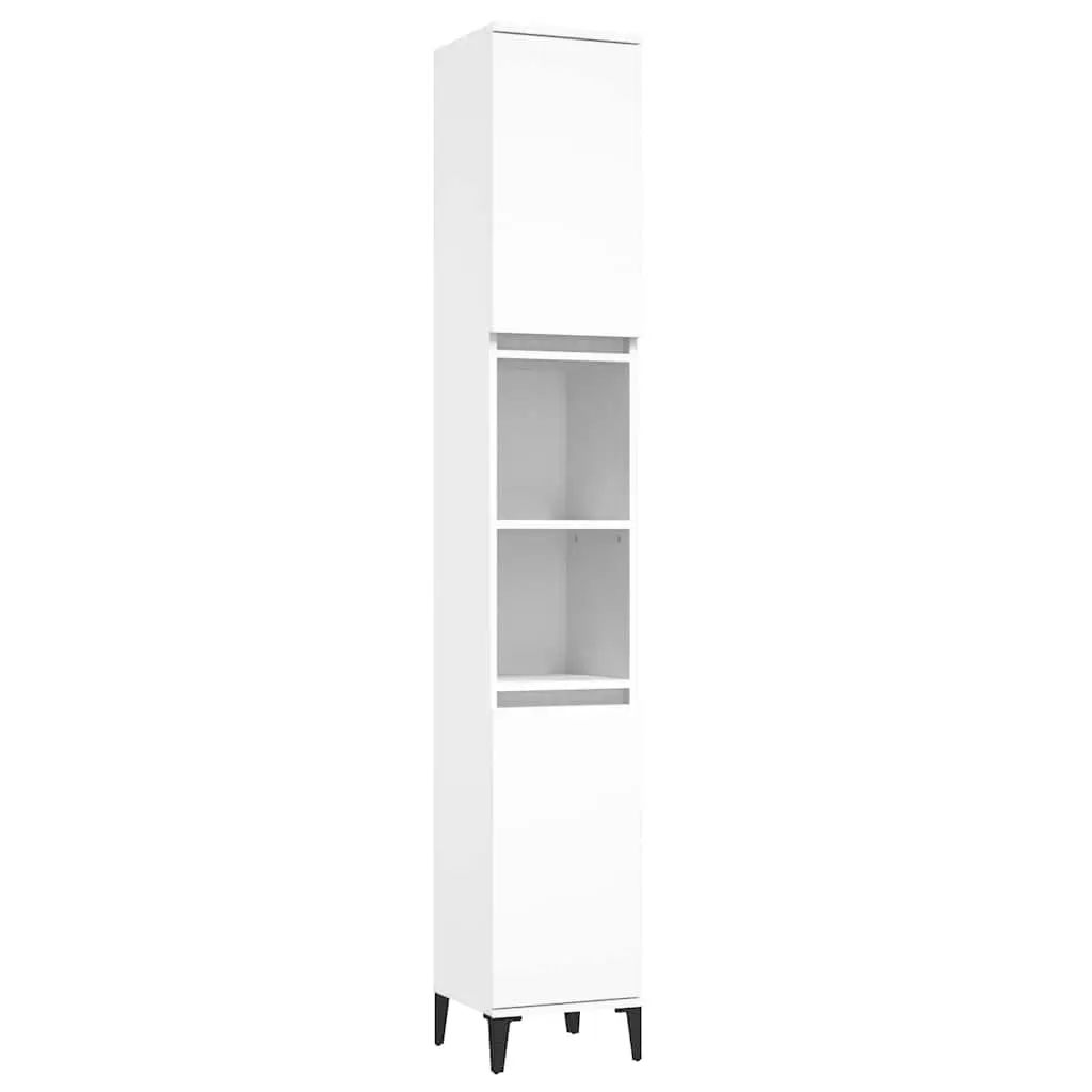 3 Piece Bathroom Furniture Set White Storage Cabinet Vanity Unit Sink Organizer