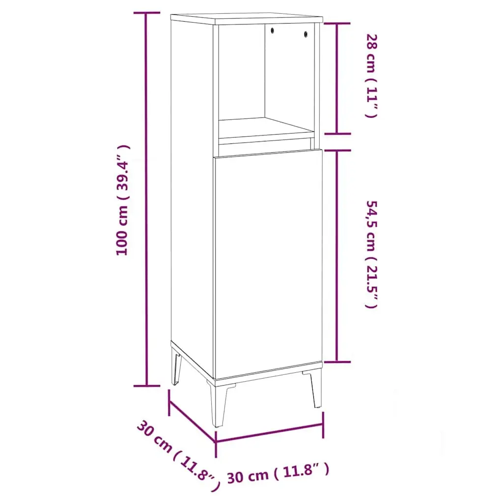 3 Piece Bathroom Furniture Set White Storage Cabinet Vanity Unit Sink Organizer