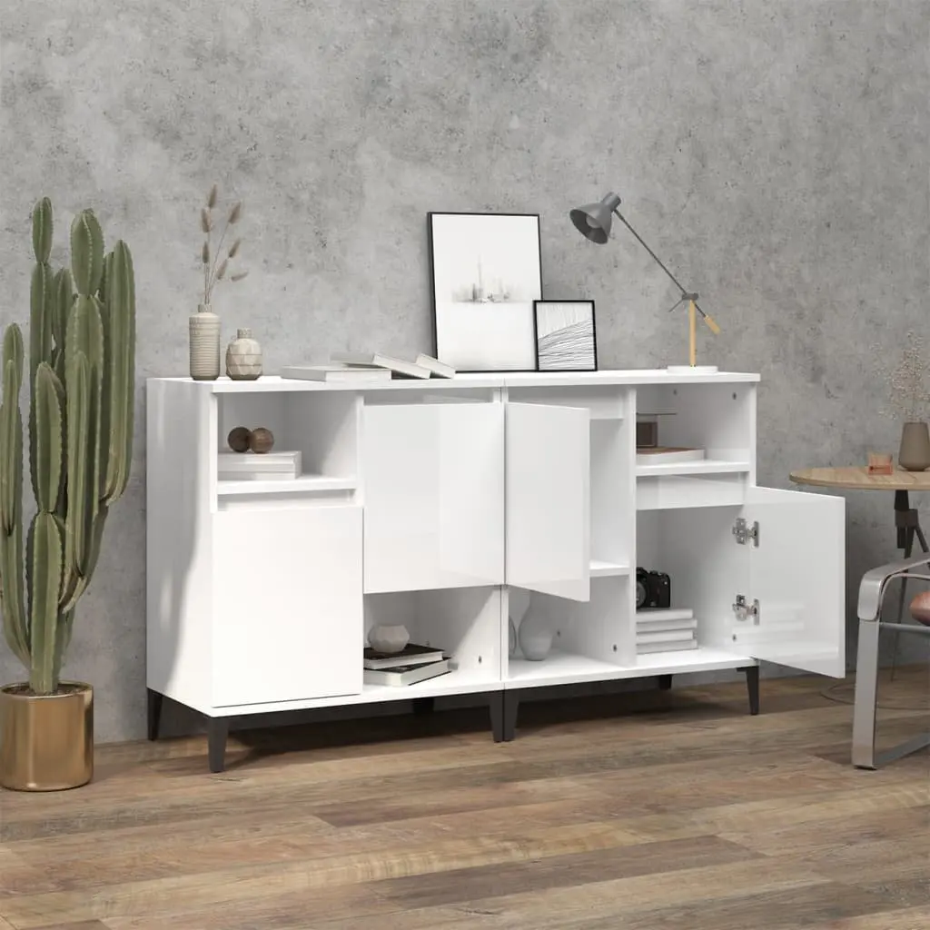 High Gloss White Storage Cabinets