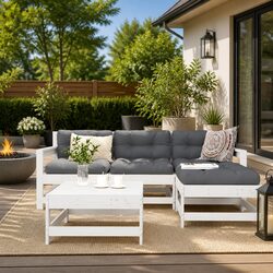 5 Piece Garden Lounge Set: Dimensions and Specs