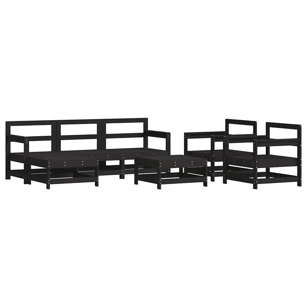 7 Piece Garden Lounge Set with Cushions