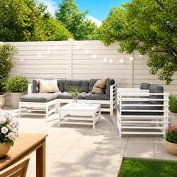 7 Piece Modular Garden Lounge Set with Cushions