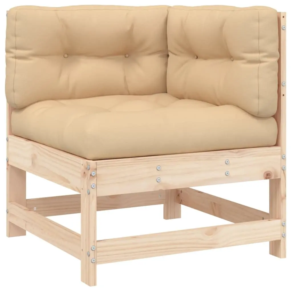 Garden Lounge Set 8 Piece Outdoor Furniture Solid Wood Slatted Design Cushions