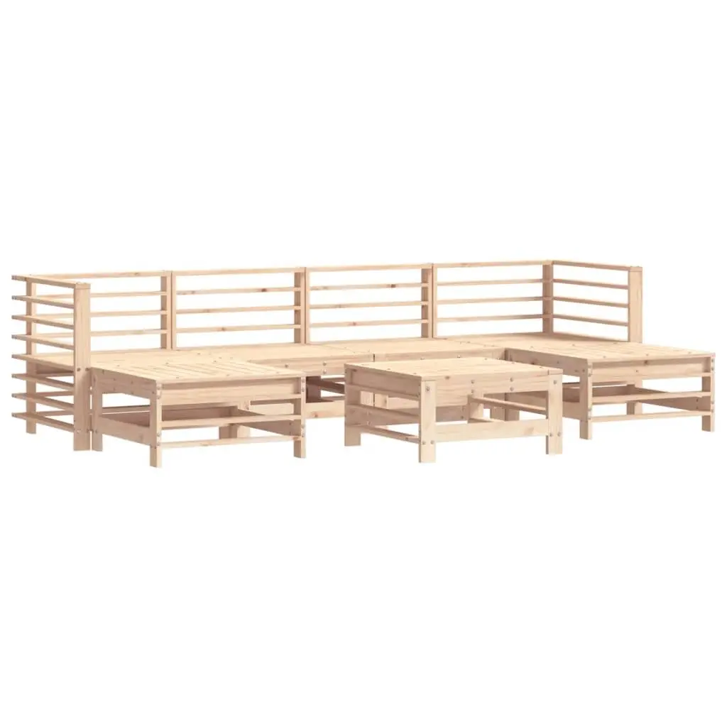 7 Piece Solid Wood Garden Lounge Set