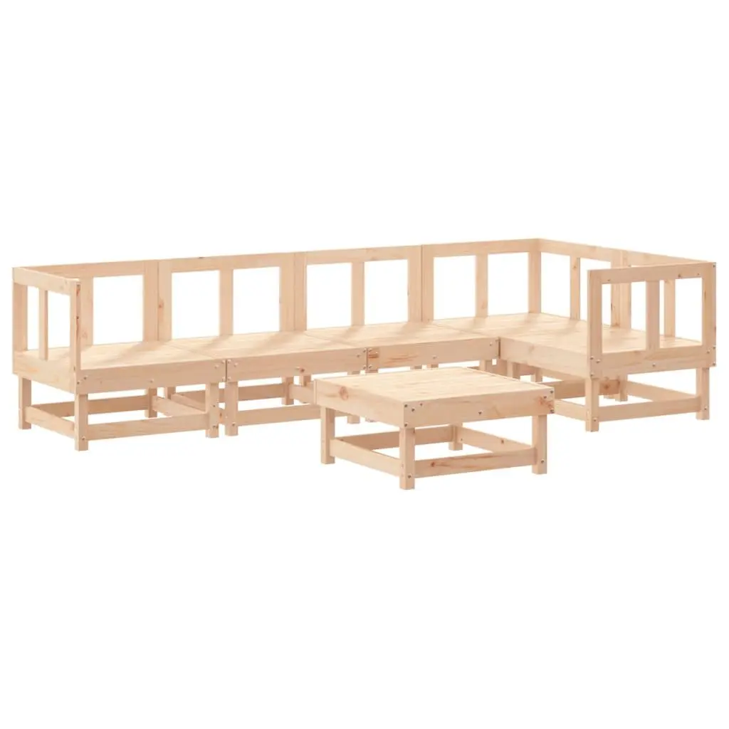Garden Lounge Set 6 Piece Outdoor Furniture Patio Sofa with Cushions Wood