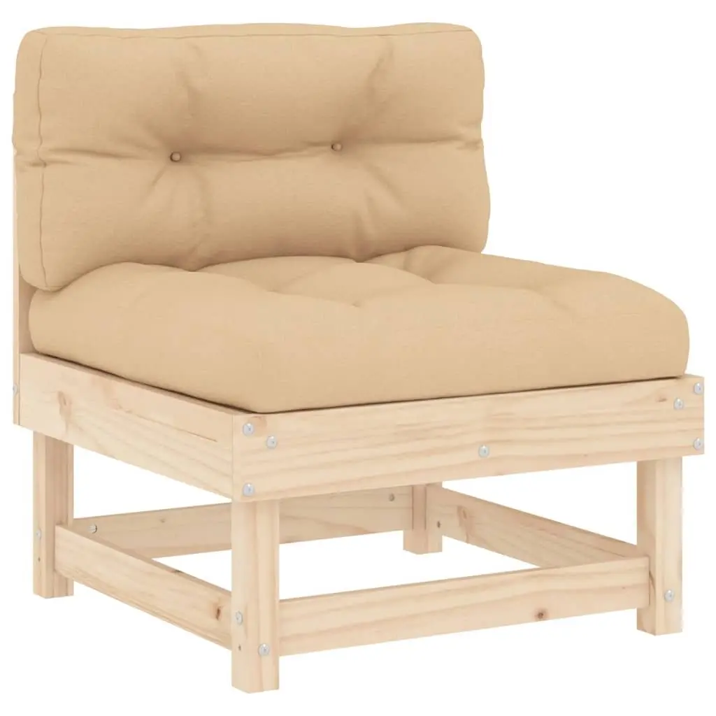 Garden Lounge Set 6 Piece Outdoor Furniture Patio Sofa with Cushions Wood