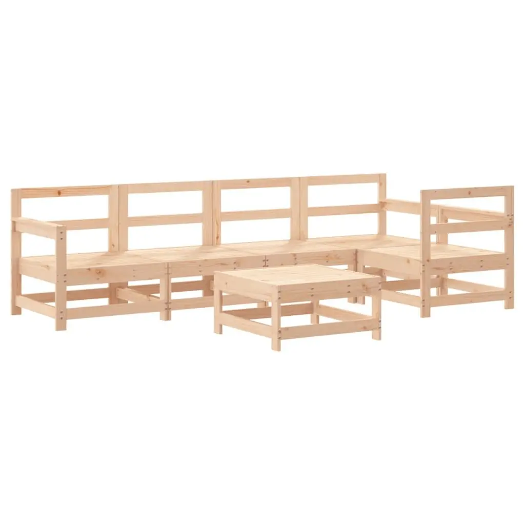 Garden Lounge Set 6 Piece Outdoor Furniture Patio Sofa with Cushions Wooden