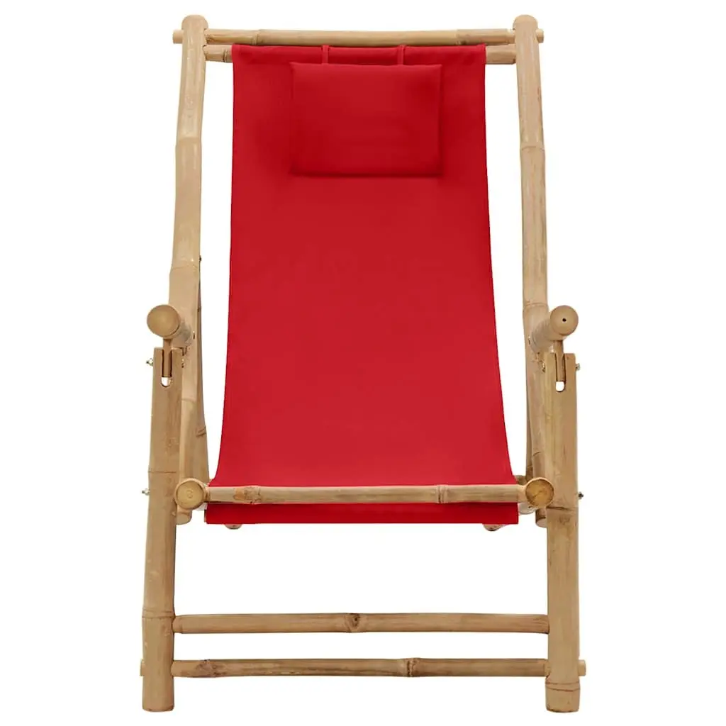 Bamboo Frame Adjustable Deck Chair