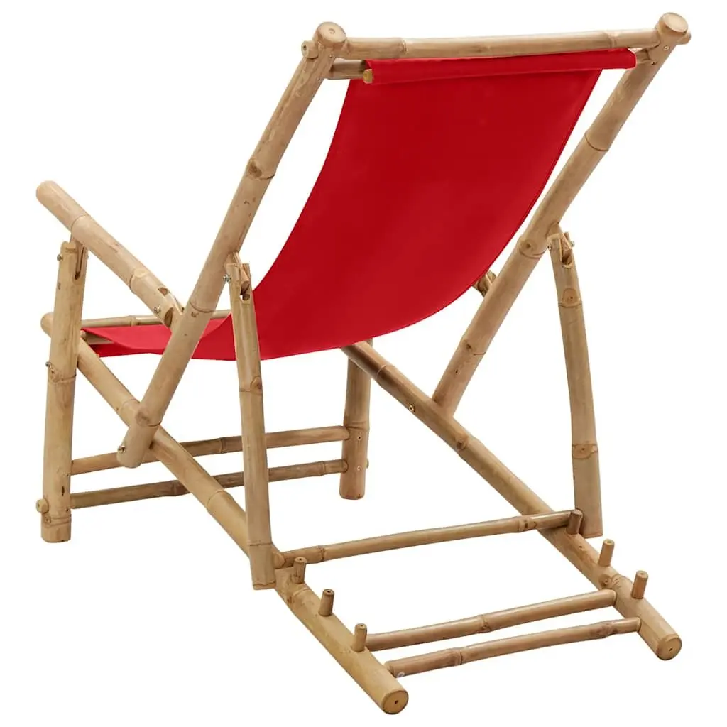 Bamboo Frame Adjustable Deck Chair