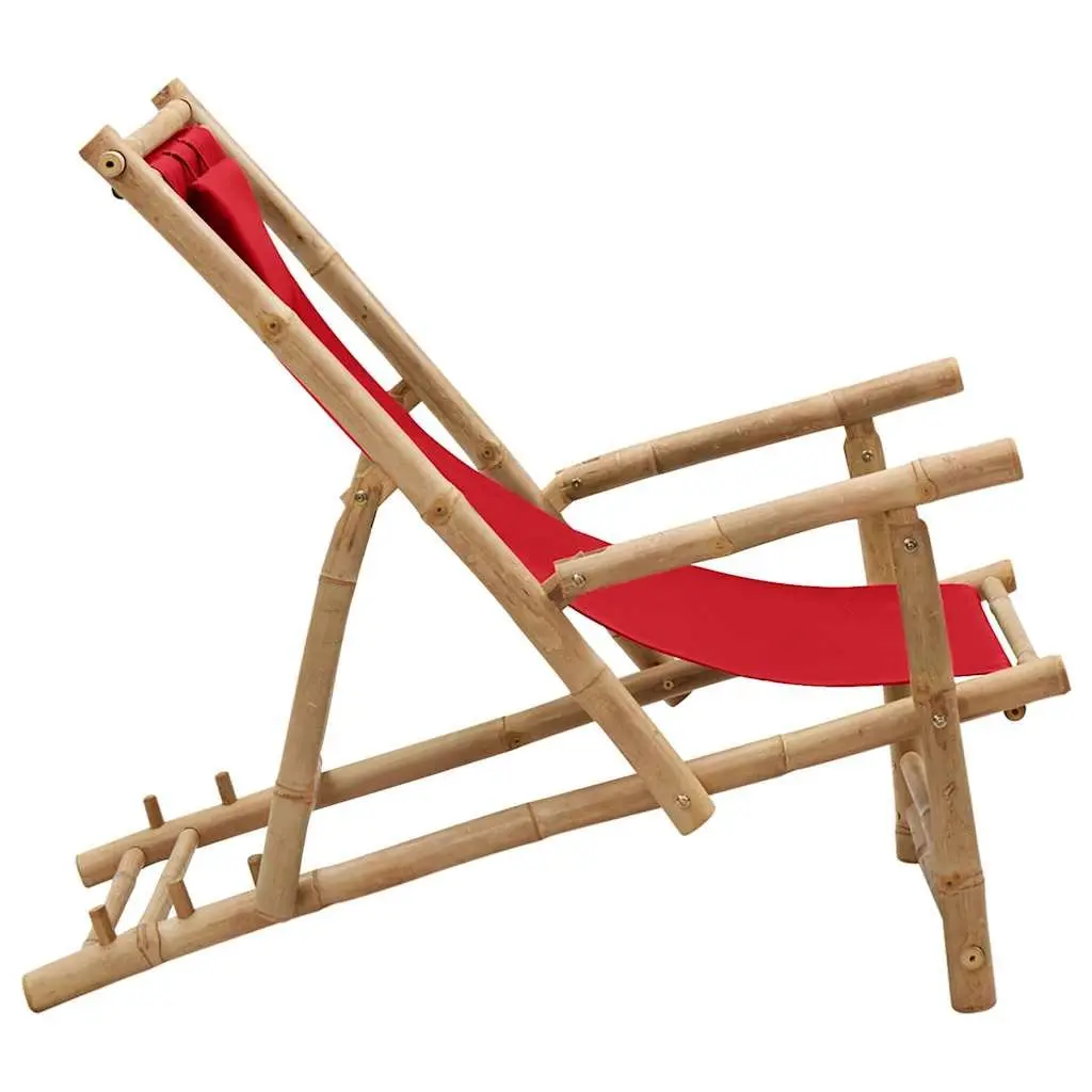 Bamboo Frame Adjustable Deck Chair