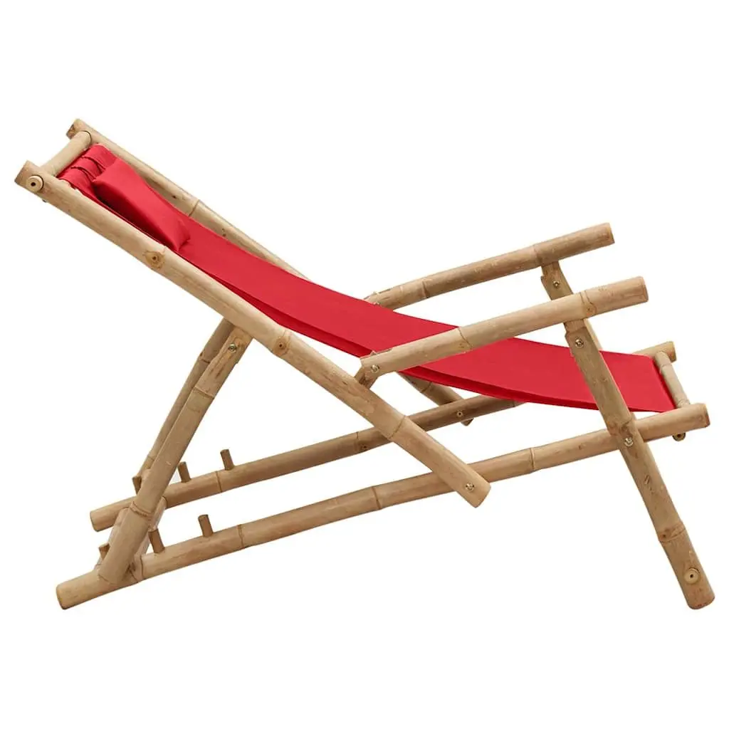 Bamboo Frame Adjustable Deck Chair