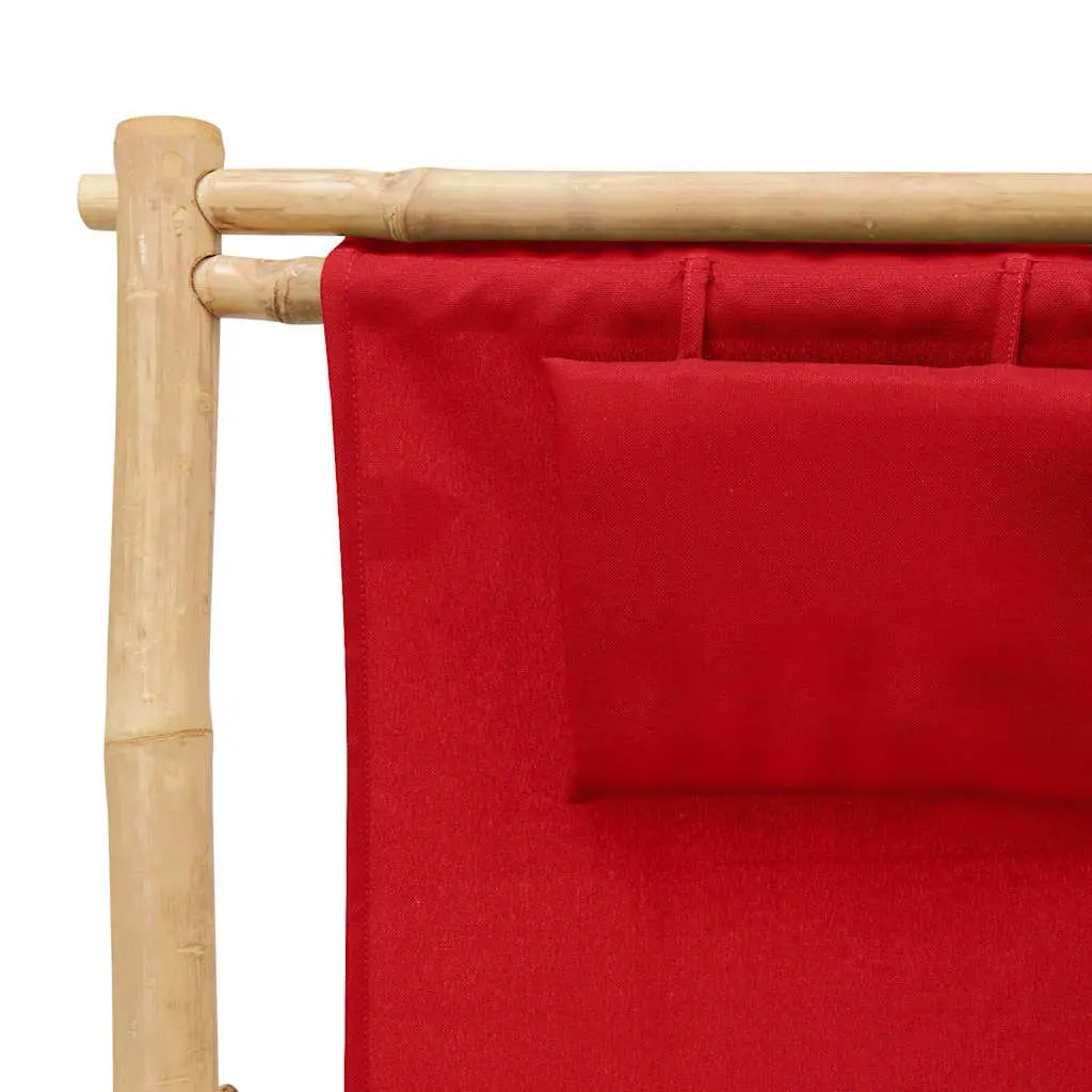 Bamboo Frame Adjustable Deck Chair