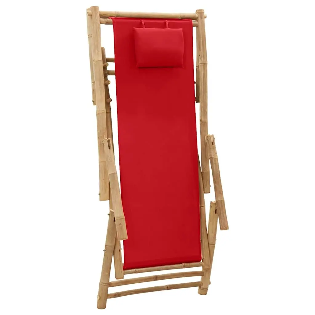 Bamboo Frame Adjustable Deck Chair