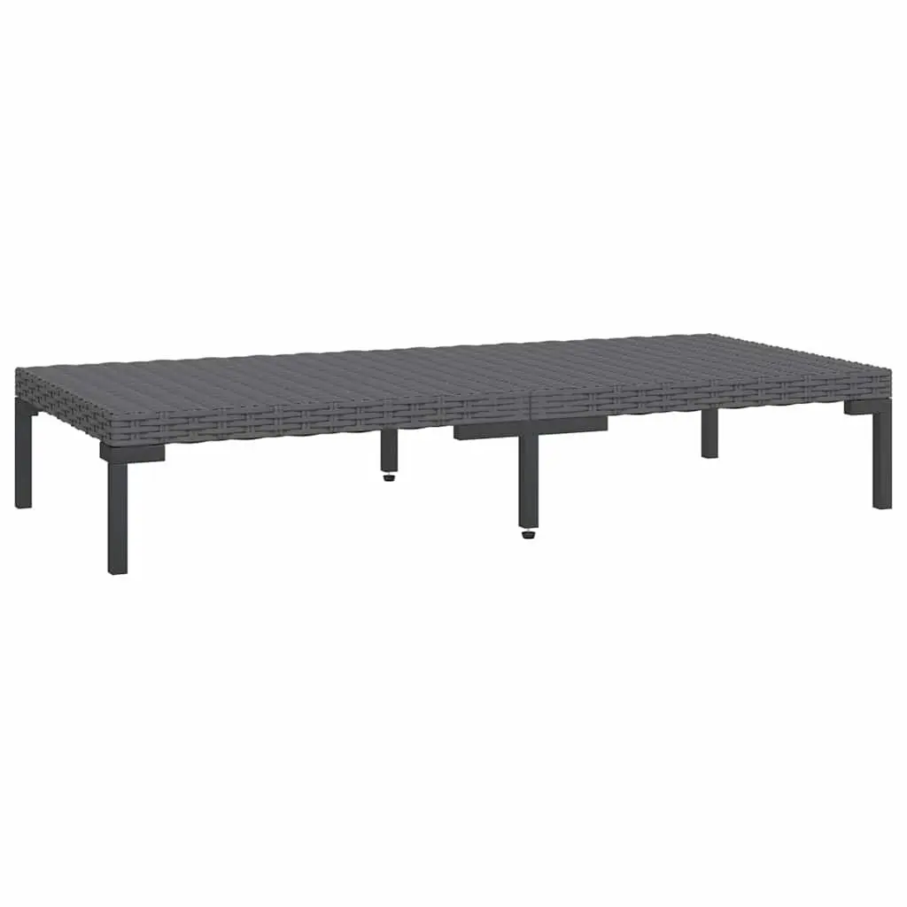 Garden Coffee Table Outdoor Patio Furniture Half Round Rattan Grey Modern Design