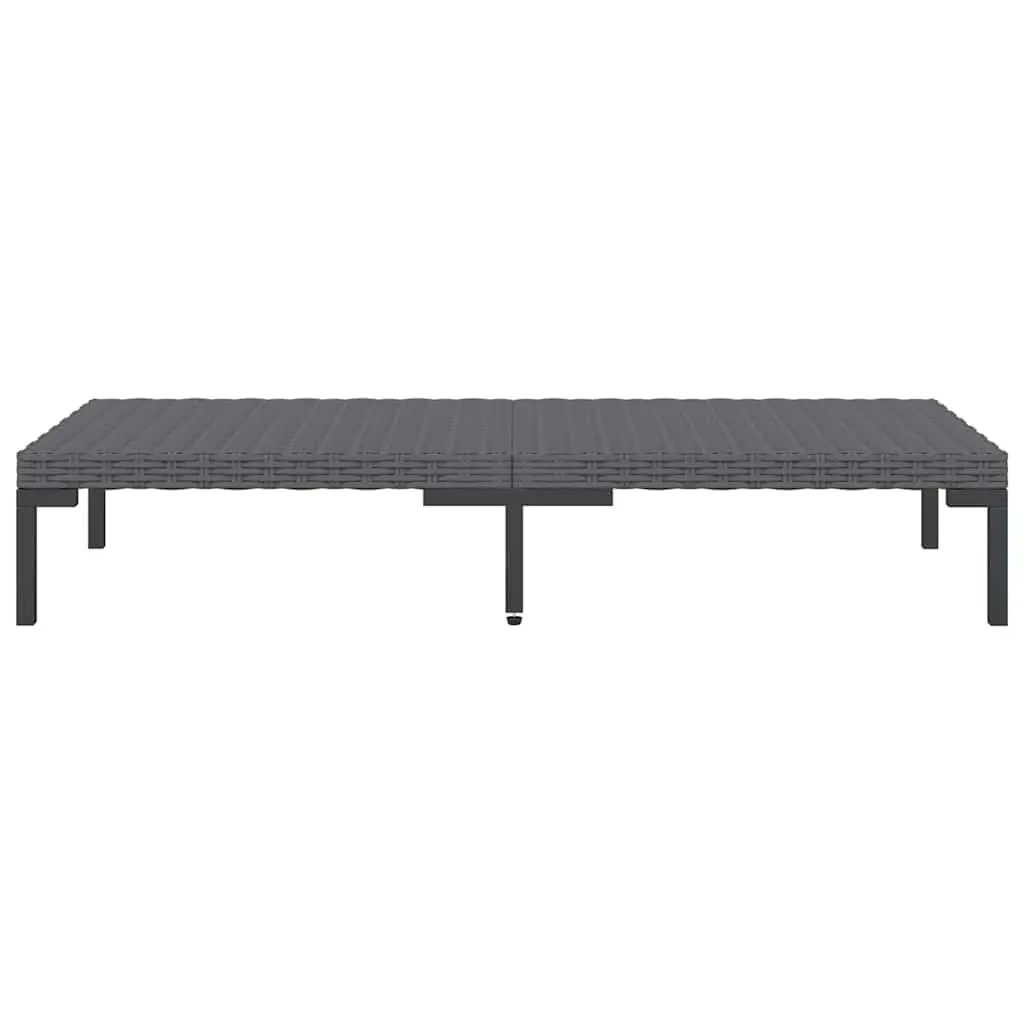 Garden Coffee Table Outdoor Patio Furniture Half Round Rattan Grey Modern Design
